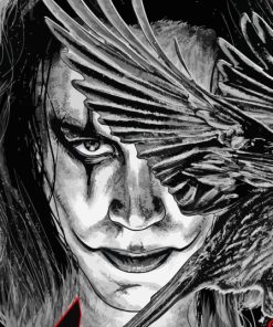 Black And White The Crow Brandon Lee Diamond Painting