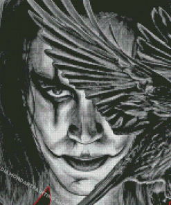 Black And White The Crow Brandon Lee Diamond Painting