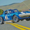 Blue 1963 Chevrolet Corvette Diamond Painting