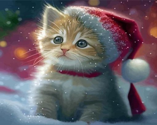 Christmas Cat Diamond Painting