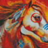 Colorful American Indian War Pony Diamond Painting