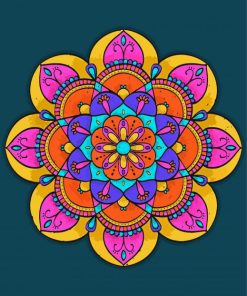 Colorful Mandala Flower Diamond Painting