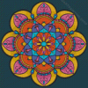 Colorful Mandala Flower Diamond Painting