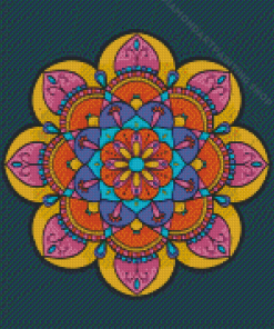 Colorful Mandala Flower Diamond Painting