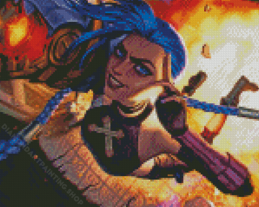 Cool Jinx Arcane Diamond Painting