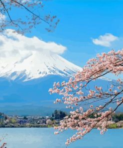 Cool Lake Kawaguchi Diamond Painting