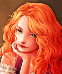 Cool Orange Girl Diamond Painting