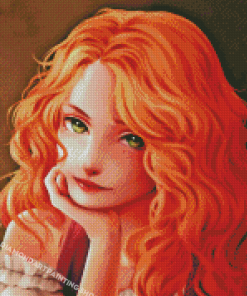 Cool Orange Girl Diamond Painting