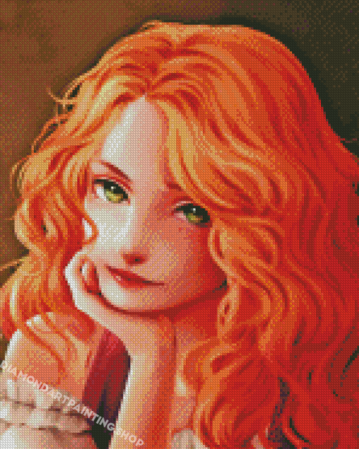 Cool Orange Girl Diamond Painting