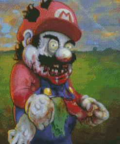 Cool Zombie Mario Diamond Painting