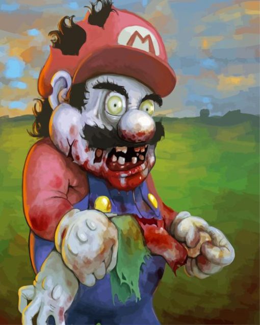 Cool Zombie Mario Diamond Painting