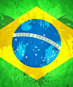 Flag Of Brazil Diamond Painting