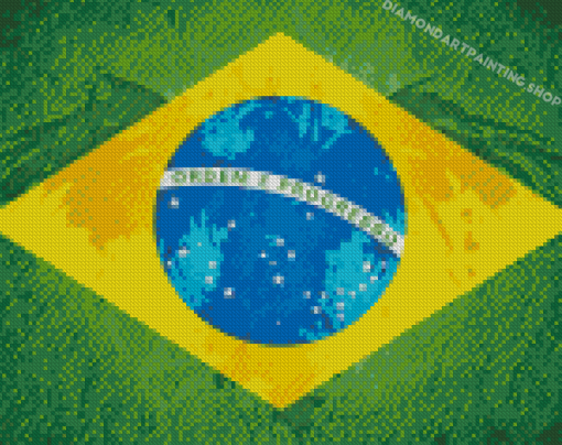 Flag Of Brazil Diamond Painting