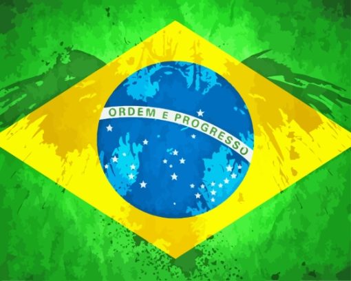 Flag Of Brazil Diamond Painting