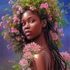 Floral African Queen Diamond Painting