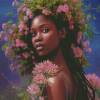 Floral African Queen Diamond Painting