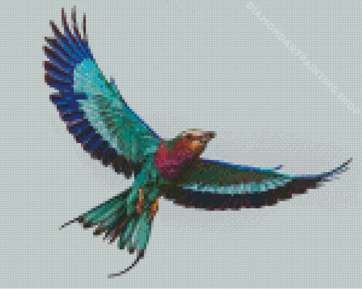 Flying Lilac Breasted Roller Diamond Painting