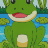 Frog Cartoon Animal Illustration Diamond Painting