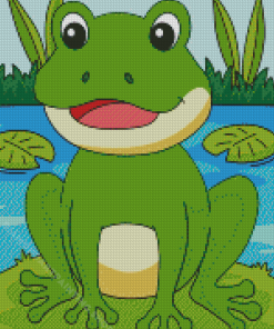 Frog Cartoon Animal Illustration Diamond Painting