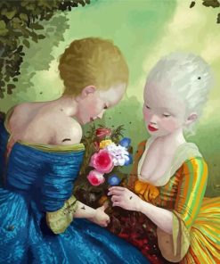 Ladies And Flowers Ray Caesar Diamond Painting