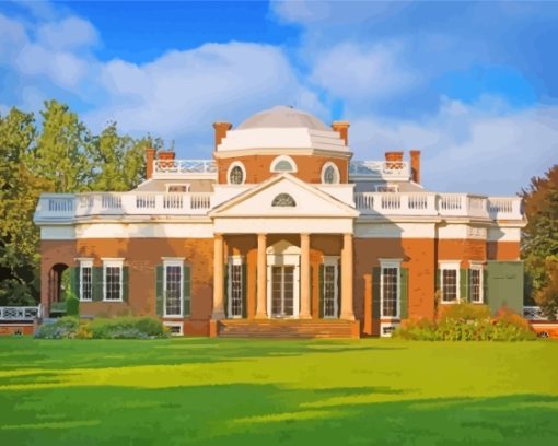 Monticello Front View Diamond Painting