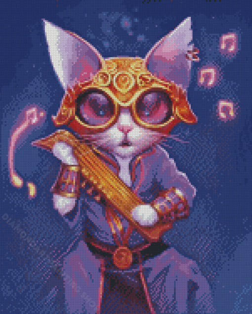 Musician Cat Diamond Painting