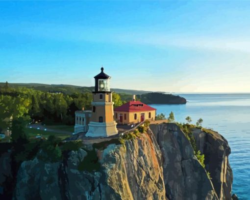 North Shore Minnesota Lighthouse Diamond Painting