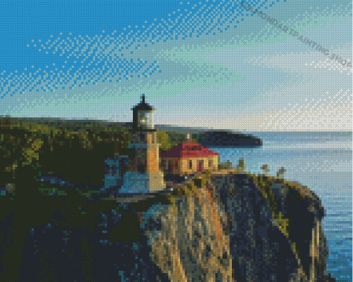 North Shore Minnesota Lighthouse Diamond Painting