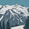 Olympic National Park With Summit Of Mount Olympus Poster Diamond Painting