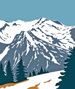 Olympic National Park With Summit Of Mount Olympus Poster Diamond Painting