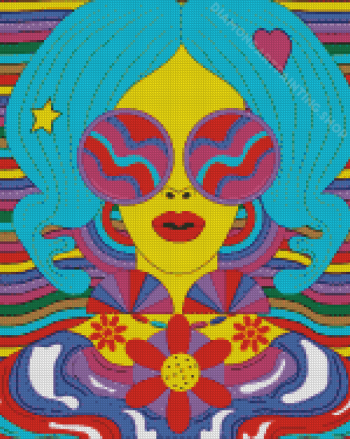 Psychedelic Woman Diamond Painting