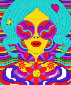 Psychedelic Woman Diamond Painting