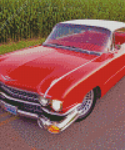 Red Cadillac Eldorado Diamond Painting