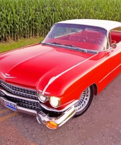 Red Cadillac Eldorado Diamond Painting