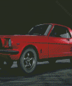 Red Ford Mustang 65 Diamond Painting