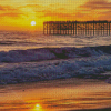 San Diego Beach Sunset Southern California Diamond Painting