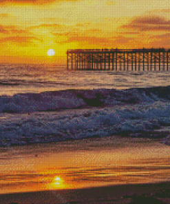 San Diego Beach Sunset Southern California Diamond Painting