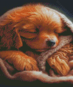 Sleepy Puppy Diamond Painting