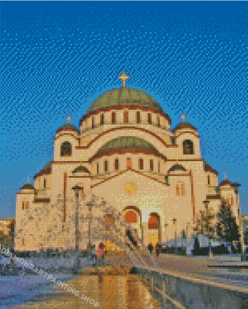 St Sava Temple In Belgrade Diamond Painting