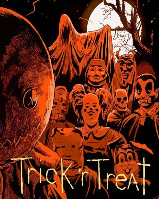 Trickr Treat The Movie Poster Art Diamond Paintign