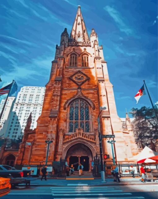 Trinity Church Wall Street New York Diamond Painting