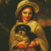 Vintage Lady With Dog Diamond Painting