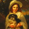 Vintage Lady With Dog Diamond Painting