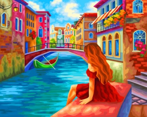 Woman Enjoying Summer In Italy Diamond Painting