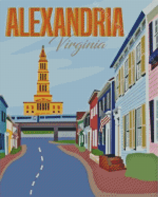 Alexandria Virginia Poster Diamond Painting