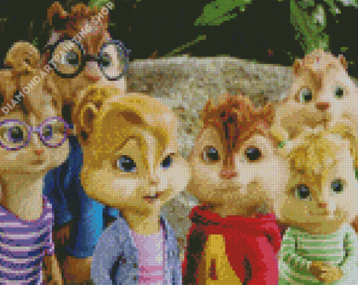 Alvin And The Chipmunks Movie Characters Diamond Painting