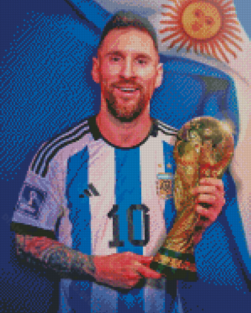 Argentina Messi World Cup Diamond Painting