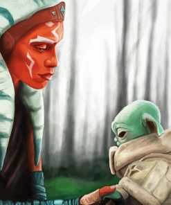 Ashoka And Baby Yoda Diamond Painting