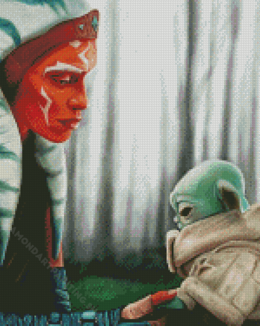 Ashoka And Baby Yoda Diamond Painting