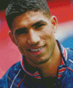 Ashraf Hakimi Football Player Diamond Painting